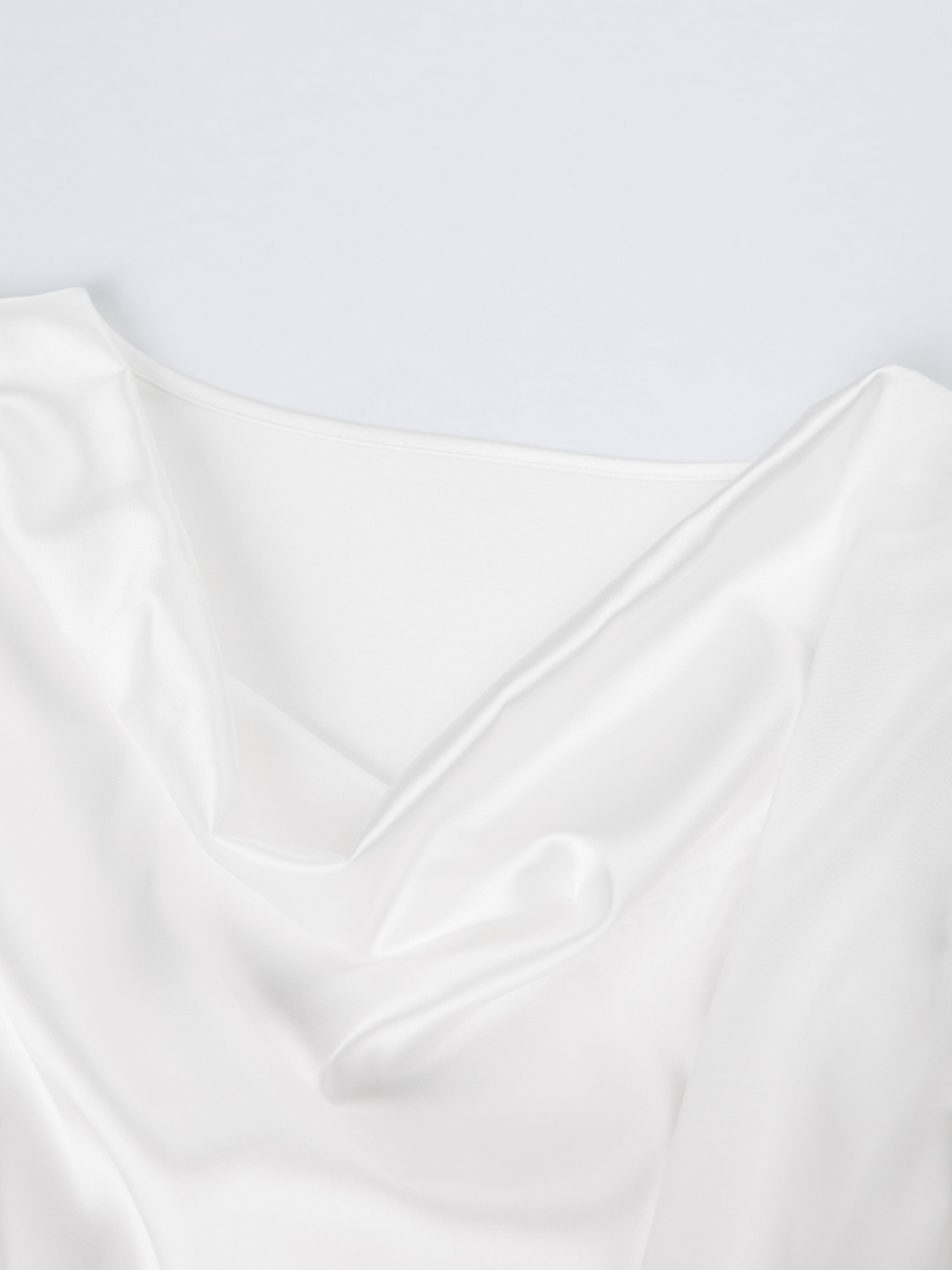 Aurise™ | 100% Silk Cowl Neck Bishop Sleeves Blouse