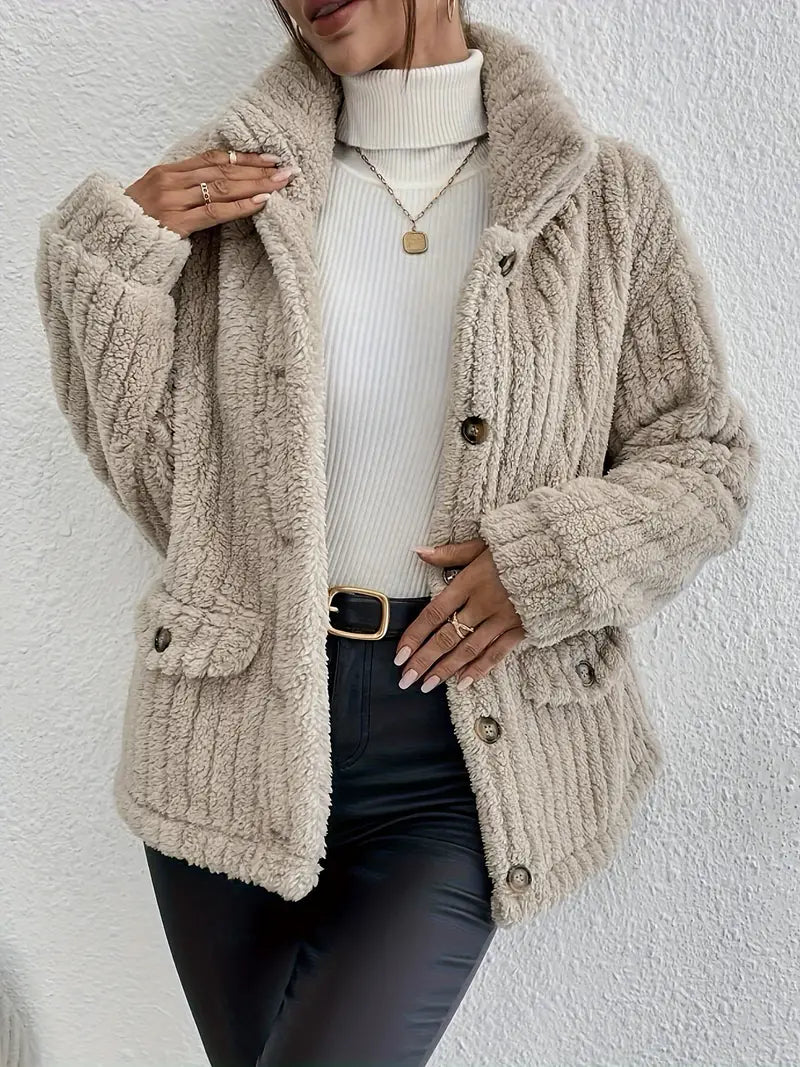 Isa Cardigan | Double-Sided Velvet Button Cardigan