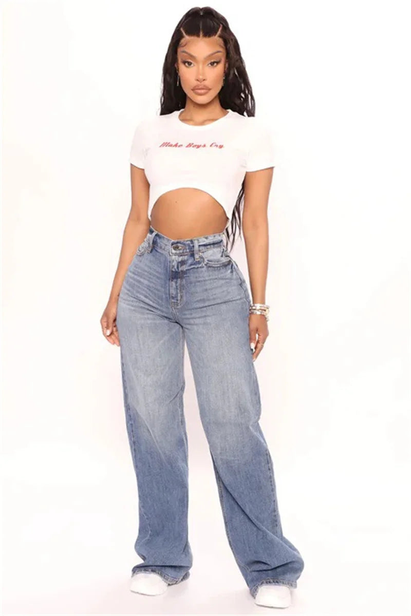 Aurise™ | High Waist Baggy Jeans
