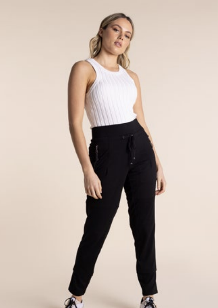 Panel Pant Ponti - Black - 2547