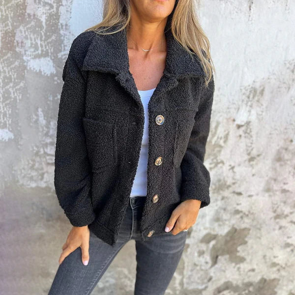 Daisy™ -  Short wool jacket with lapels